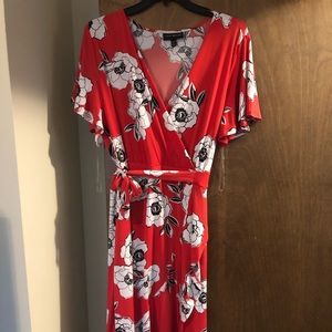 Lane Bryant mock wrap dress